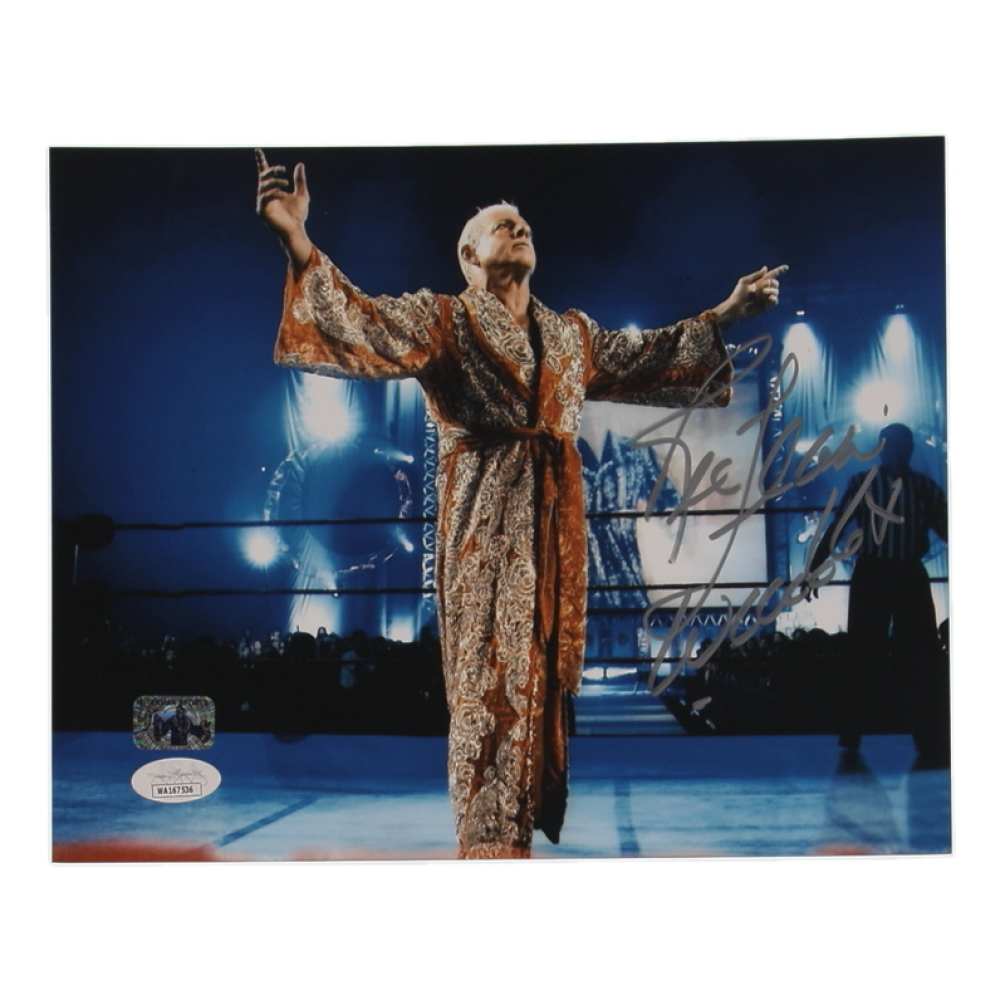 Ric Flair Signed WWE 8x10 Photo Inscribed "Wooo" & "16x" (JSA & Flair) at PristineAuction.com