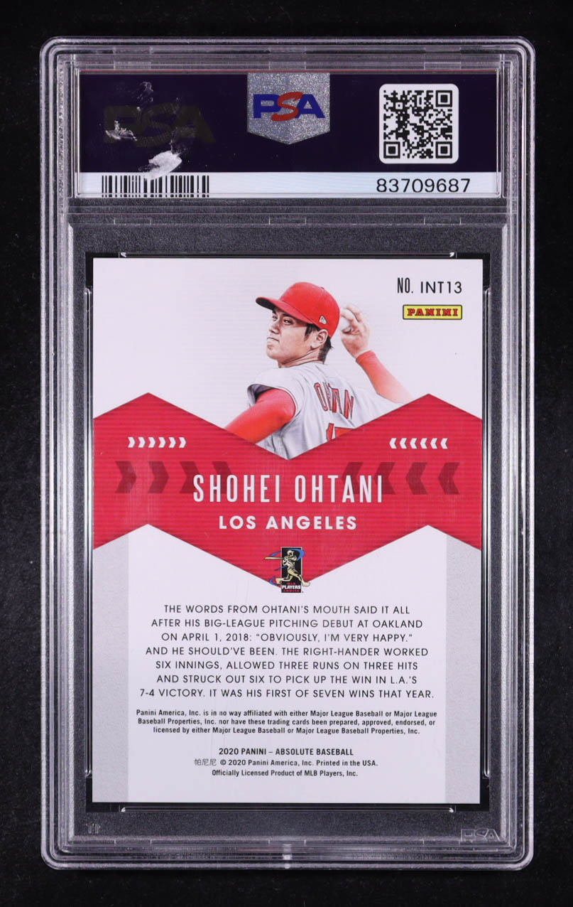 Shohei Ohtani 2020 Panini Absolute Introductions Silver #INT-13 (PSA 10) at PristineAuction.com Shohei Ohtani 2020 Panini Absolute Introductions Silver #INT-13 (PSA 10) at PristineAuction.com