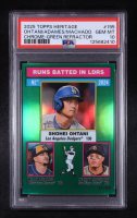 Shohei Ohtani / Willy Adams / Manny Machado 2025 Topps Heritage Runs Batted In LDRS Chrome Green Refractor #195 #41/99 (PSA 10) at PristineAuction.com