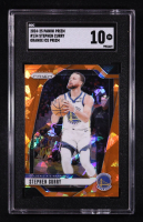 Stephen Curry 2024-25 Panini Prizm Prizms Orange Ice #134 (SGC 10) at PristineAuction.com