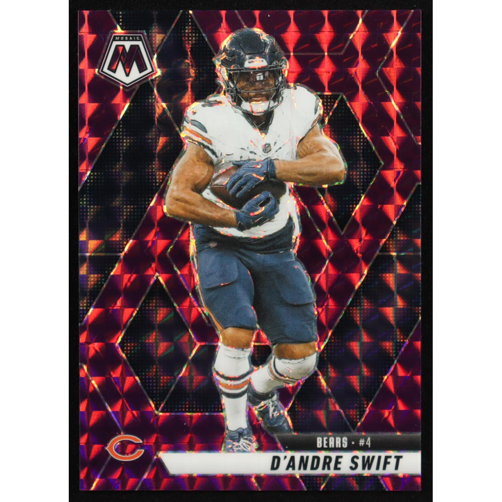 D'Andre Swift 2025 Panini Mosaic Mosaic Purple #213 #25/49 at PristineAuction.com