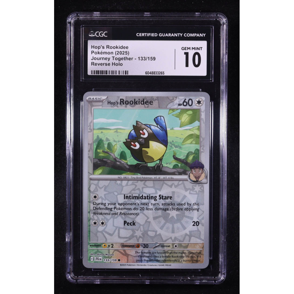 Hop's Rookidee 2025 Pokemon Journey Together #133 (CGC 10) at PristineAuction.com