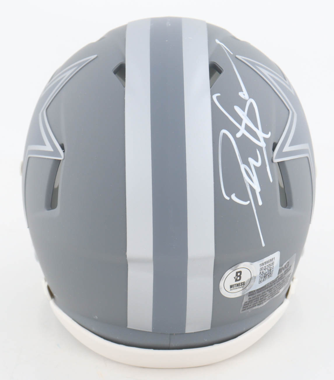 Deion Sanders Signed Cowboys Slate Alternate Speed Mini Helmet (Beckett) at PristineAuction.com Deion Sanders Signed Cowboys Slate Alternate Speed Mini Helmet (Beckett) at PristineAuction.com