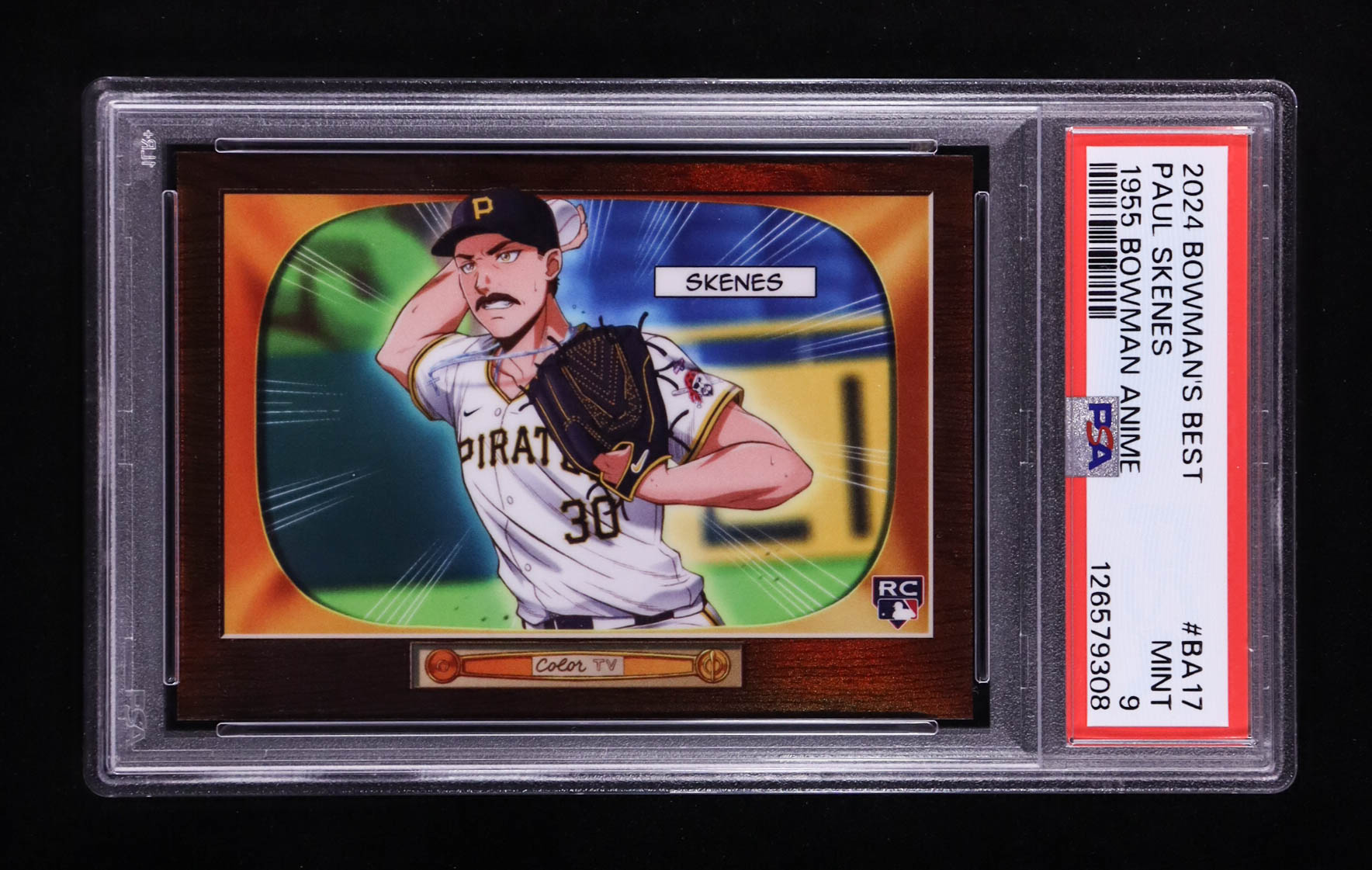 Paul Skenes 2024 Bowman's Best '55 Bowman Anime #BA17 RC (PSA 9) at PristineAuction.com Paul Skenes 2024 Bowman's Best '55 Bowman Anime #BA17 RC (PSA 9) at PristineAuction.com