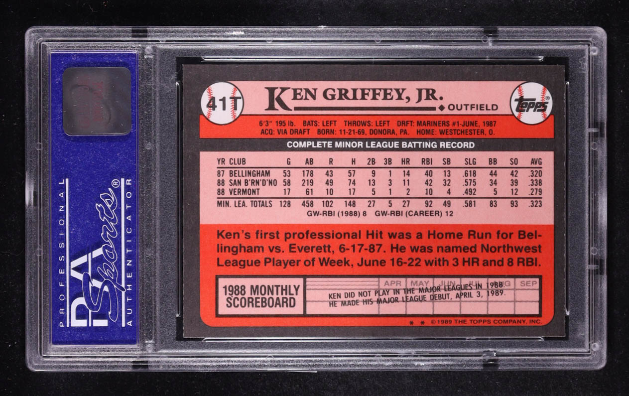 Ken Griffey Jr. 1989 Topps Traded #41T RC (PSA 9) at PristineAuction.com Ken Griffey Jr. 1989 Topps Traded #41T RC (PSA 9) at PristineAuction.com