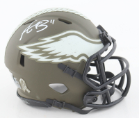 A.J. Brown Signed Eagles Salute To Service Alternate Speed Mini Helmet (Beckett) at PristineAuction.com