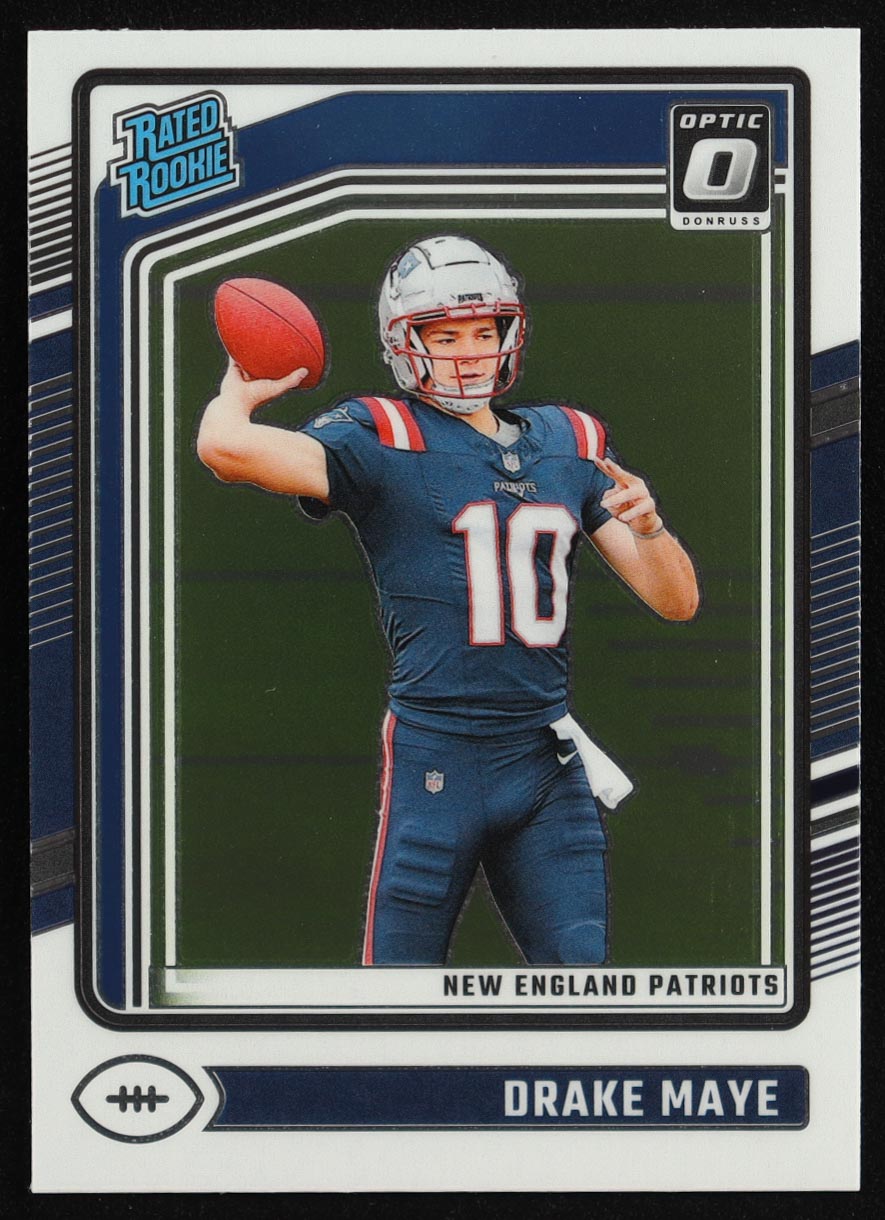 Drake Maye 2024 Donruss Optic #229 RC at PristineAuction.com Drake Maye 2024 Donruss Optic #229 RC at PristineAuction.com
