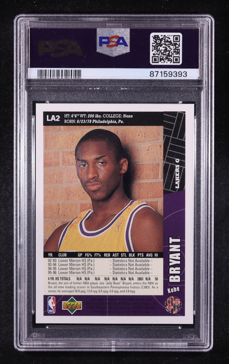 Kobe Bryant 1996-97 Collector's Choice Los Angeles Lakers #LA2 (PSA 9) at PristineAuction.com Kobe Bryant 1996-97 Collector's Choice Los Angeles Lakers #LA2 (PSA 9) at PristineAuction.com