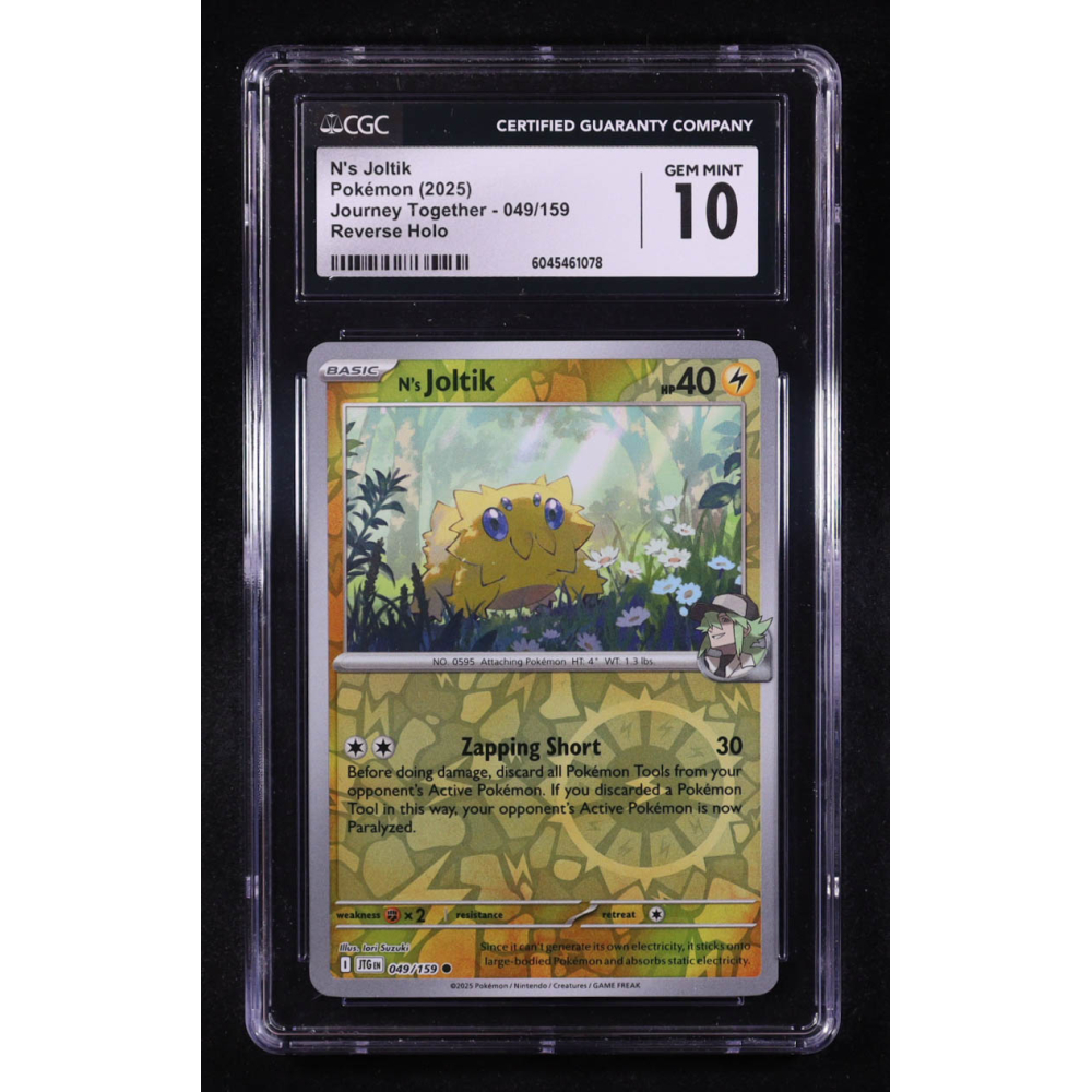 N's Joltik 2025 Pokemon Journey Together #049 (CGC 10) at PristineAuction.com