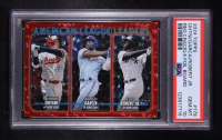 Shohei Ohtani / Adolis Garcia / Luis Robert Jr. 2024 Topps Series One Red Crackle Foil Board #179 #160/199 (PSA 10) at PristineAuction.com