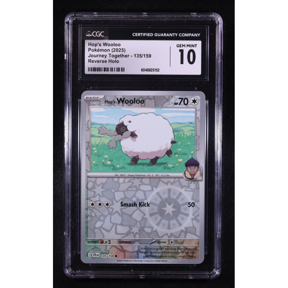 Hop's Wooloo 2025 Pokemon Journey Together #135 (CGC 10) at PristineAuction.com