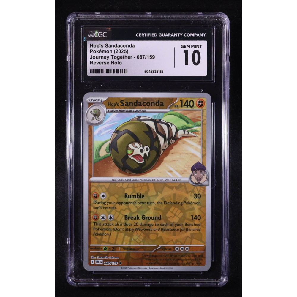 Hop's Sandaconda 2025 Pokemon Journey Together #087 (CGC 10) at PristineAuction.com