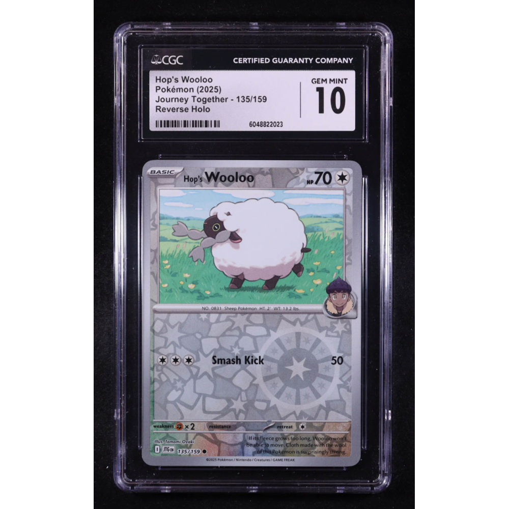 Hop's Wooloo 2025 Pokemon Journey Together #135 (CGC 10) at PristineAuction.com