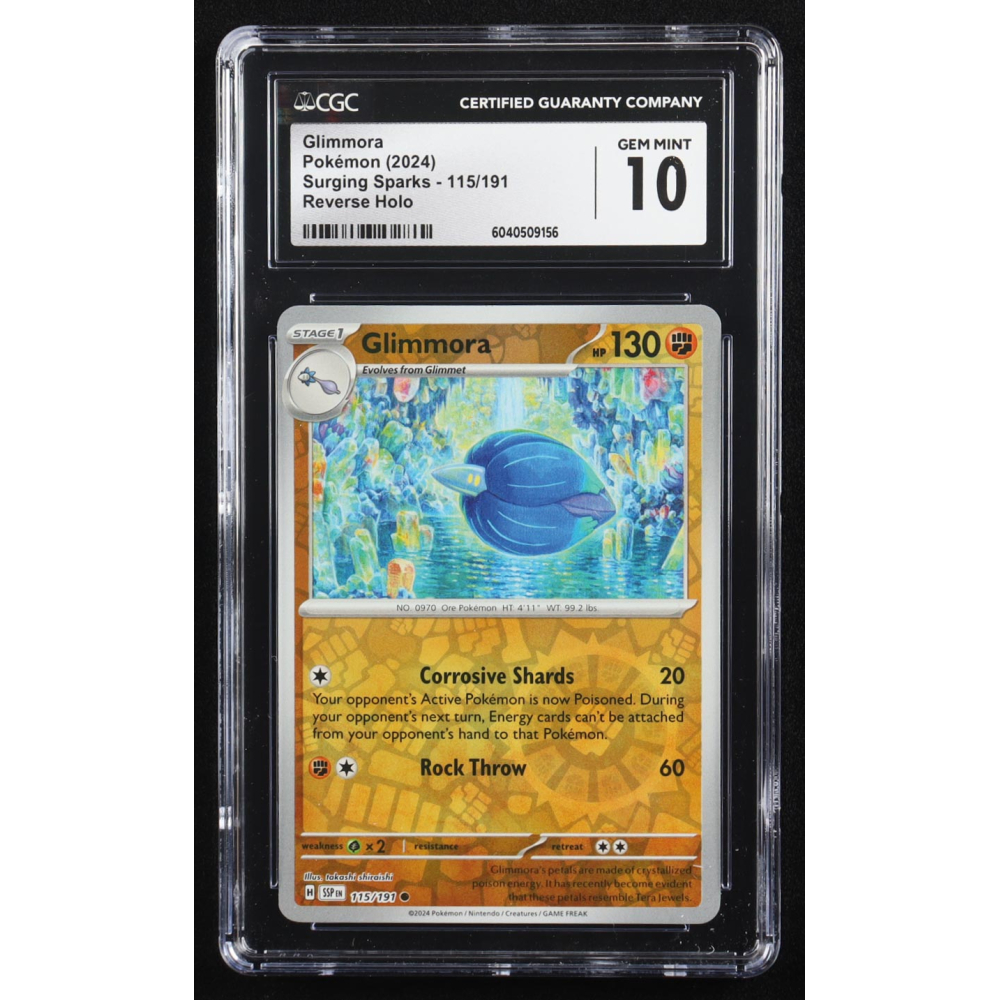 Glimmora 2024 Pokemon Surging Sparks #115 (CGC 10) at PristineAuction.com