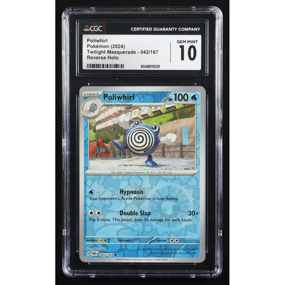 Poliwhirl 2024 Pokemon Twilight Masquerade #042 (CGC 10) at PristineAuction.com