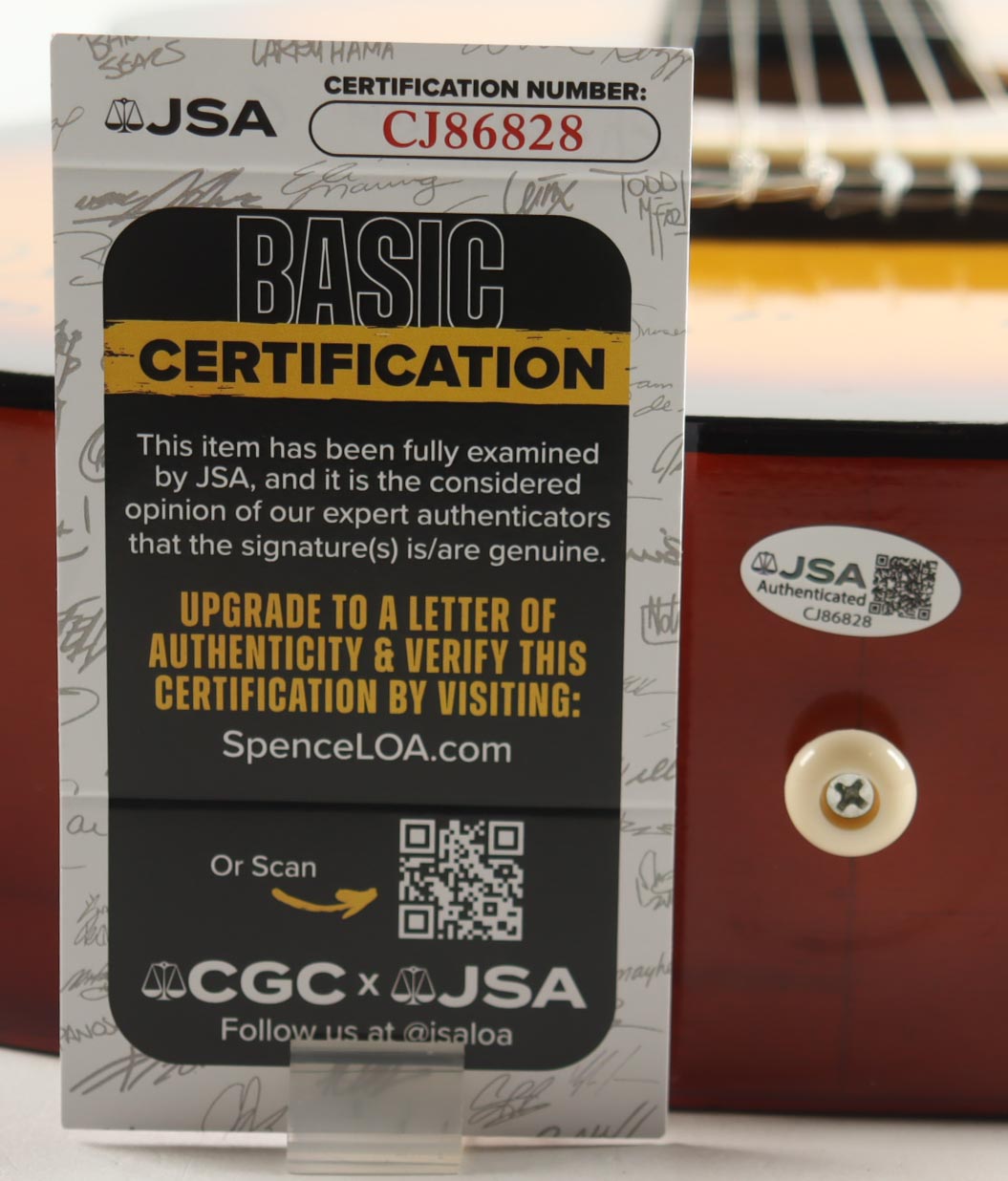 Cheech Marin Signed 38" Acoustic Guitar Inscribed "Up In Smoke" & "Dave's Not Here" (JSA) at PristineAuction.com Cheech Marin Signed 38" Acoustic Guitar Inscribed "Up In Smoke" & "Dave's Not Here" (JSA) at PristineAuction.com