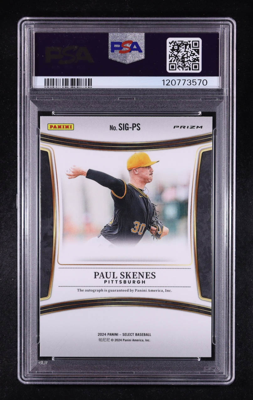 Paul Skenes 2024 Panini Select Signature #SIG-PS RC (PSA 10) at PristineAuction.com Paul Skenes 2024 Panini Select Signature #SIG-PS RC (PSA 10) at PristineAuction.com