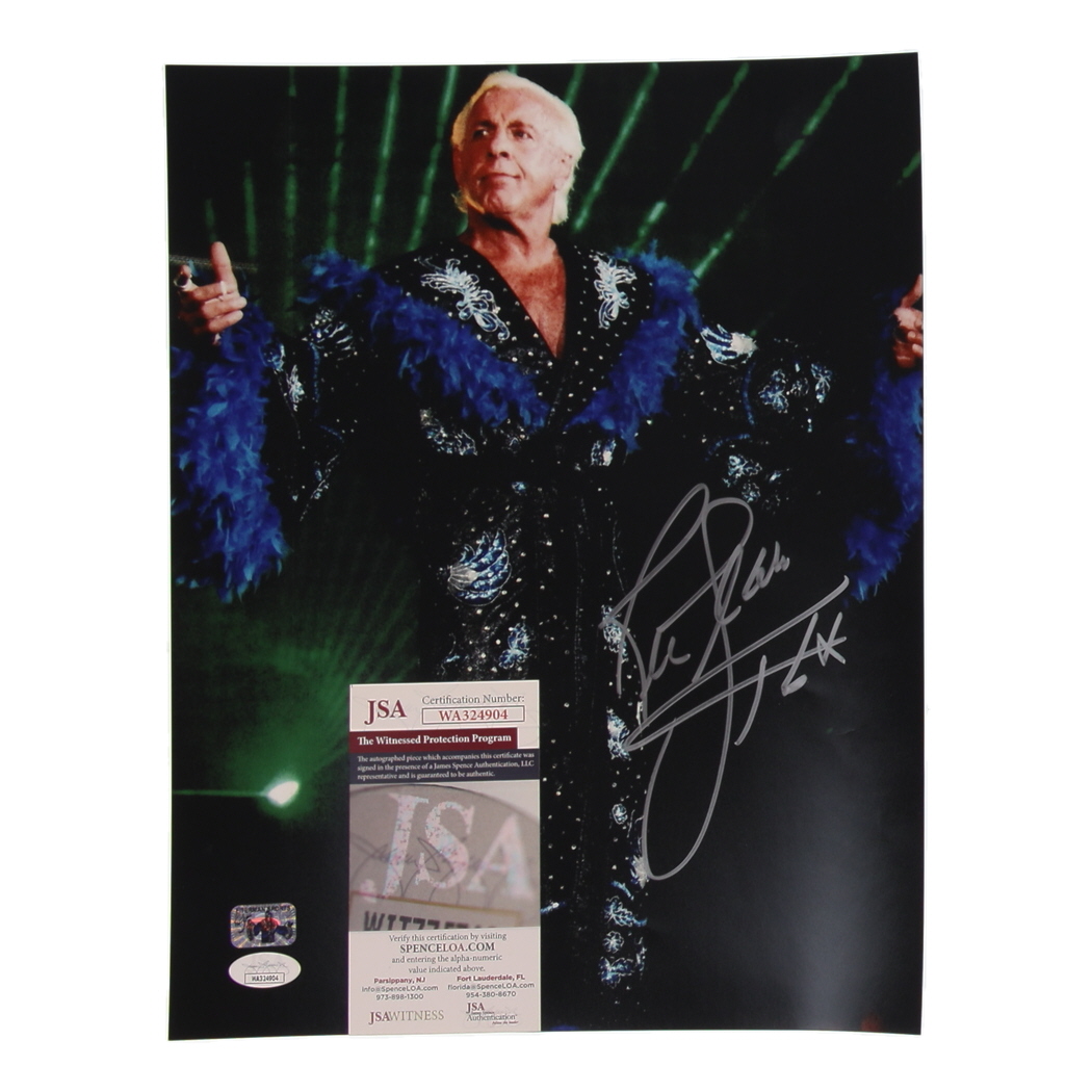 Ric Flair Signed WWE 11x14 Photo Inscribed "16x" (JSA & Flair) at PristineAuction.com Ric Flair Signed WWE 11x14 Photo Inscribed "16x" (JSA & Flair) at PristineAuction.com