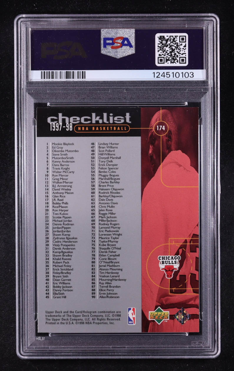 Michael Jordan 1998-99 Upper Deck #174 CL (PSA 9) at PristineAuction.com Michael Jordan 1998-99 Upper Deck #174 CL (PSA 9) at PristineAuction.com