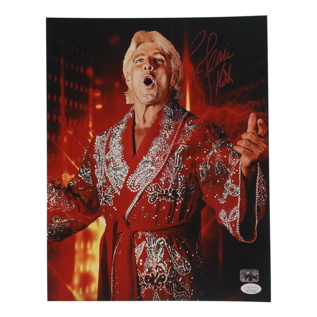 Ric Flair Signed WWE 11x14 Photo Inscribed "16x" (JSA & Flair) at PristineAuction.com Ric Flair Signed WWE 11x14 Photo Inscribed "16x" (JSA & Flair) at PristineAuction.com
