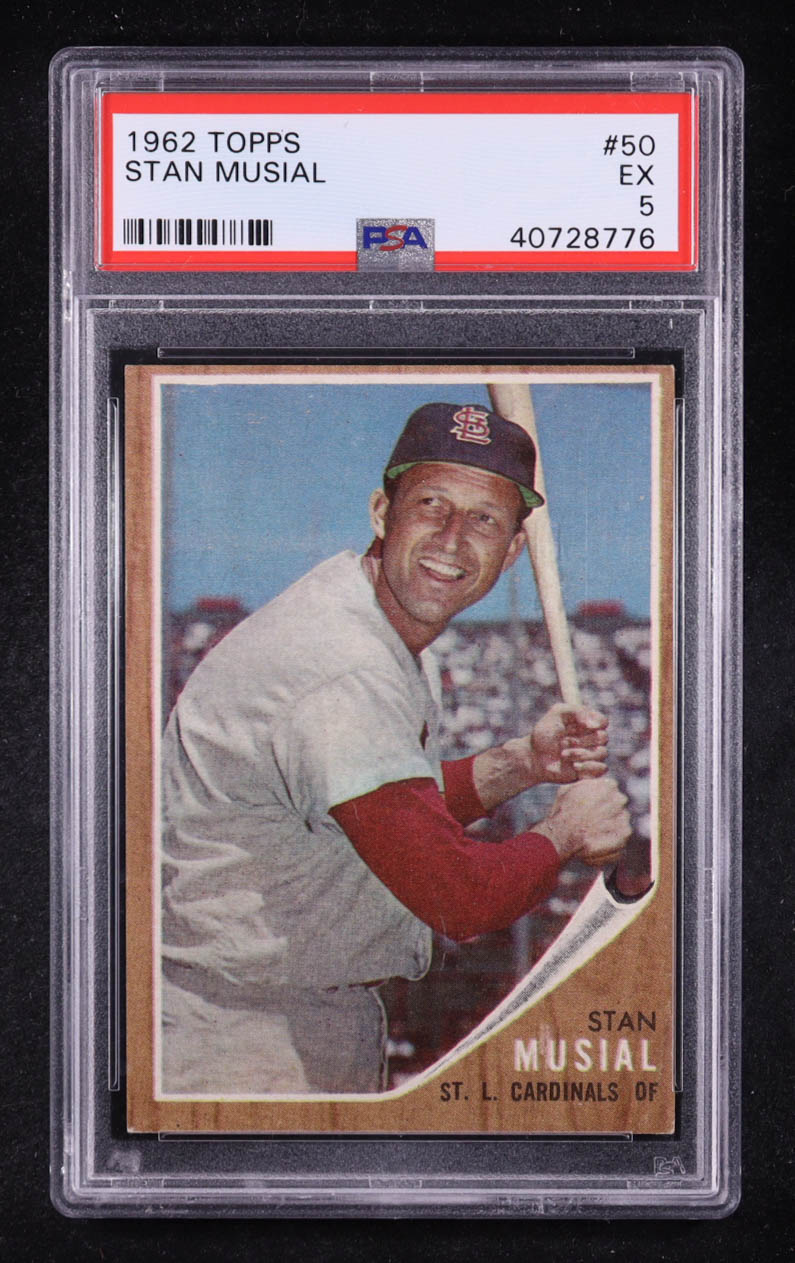 Stan Musial 1962 Topps #50 (PSA 5) at PristineAuction.com Stan Musial 1962 Topps #50 (PSA 5) at PristineAuction.com