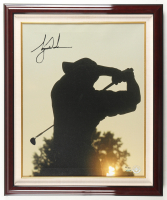 Tiger Woods Signed LE "Golf Swing Silhouette" Custom Framed Canvas Display #72/100 (UDA & JSA) at PristineAuction.com