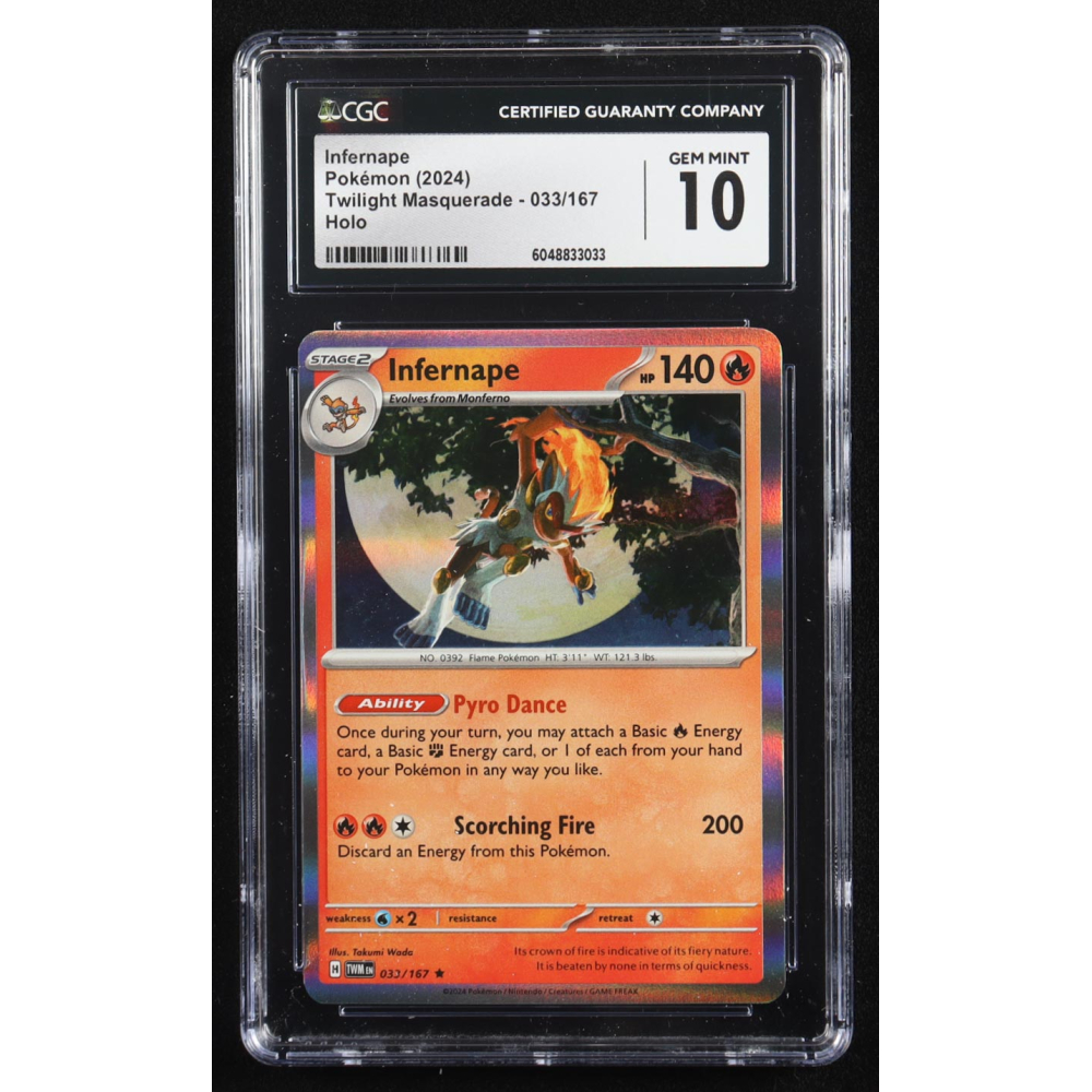 Infernape 2024 Pokemon Twilight Masquerade #033 (CGC 10) at PristineAuction.com