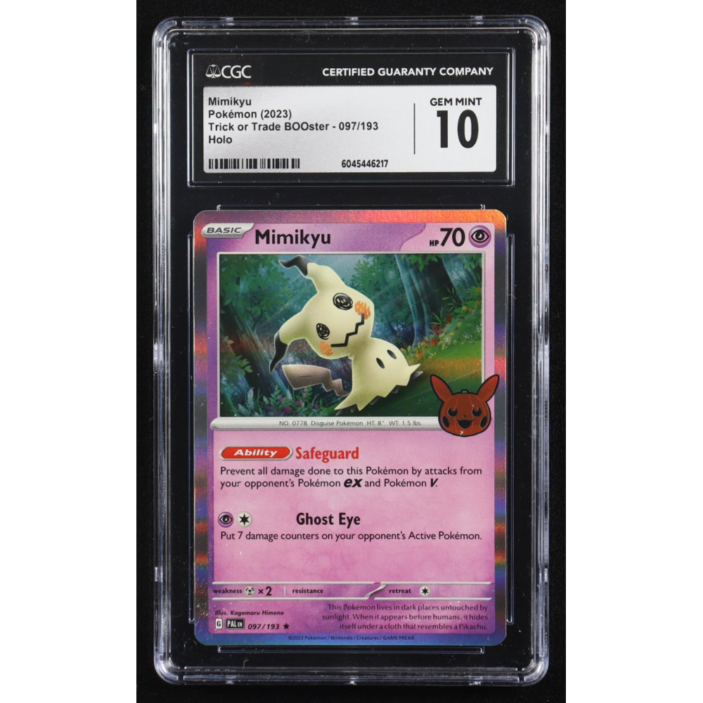 Mimikyu 2023 Pokemon Trick or Trade BOOster #097 (CGC 10) at PristineAuction.com