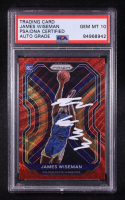 James Wiseman Signed 2020-21 Panini Prizm Prizms Ruby Wave #268 RC (PSA 10) at PristineAuction.com