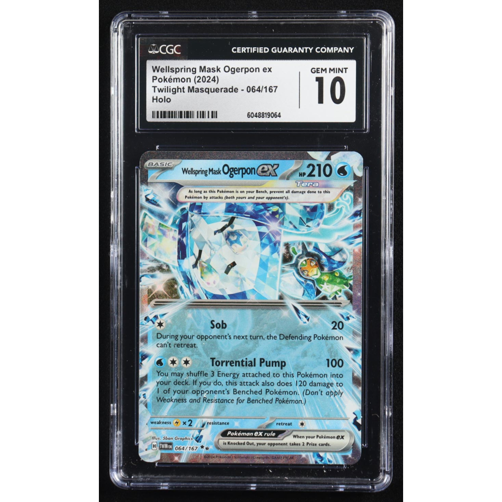 Wellspring Mask Ogerpon ex 2024 Pokemon Twilight Masquerade #064 (CGC 10) at PristineAuction.com