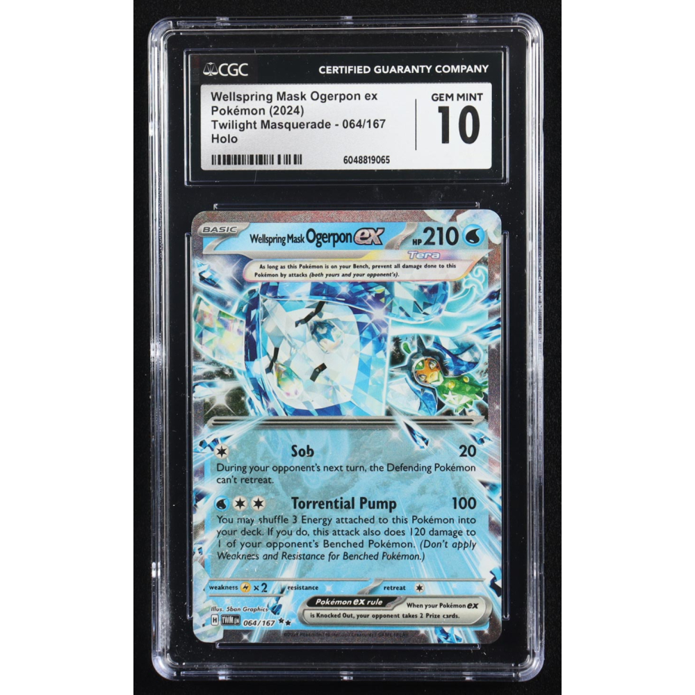 Wellspring Mask Ogerpon ex 2024 Pokemon Twilight Masquerade #064 (CGC 10) at PristineAuction.com