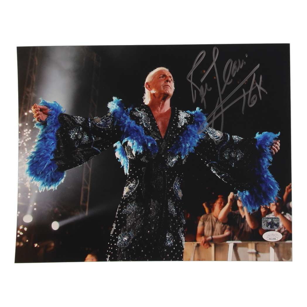 Ric Flair Signed WWE 11x14 Photo Inscribed "16x" (JSA & Flair) at PristineAuction.com Ric Flair Signed WWE 11x14 Photo Inscribed "16x" (JSA & Flair) at PristineAuction.com
