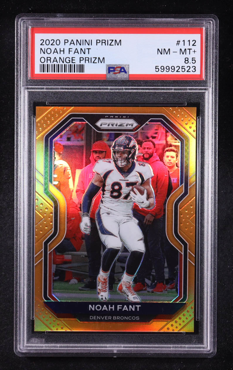 Noah Fant 2020 Panini Prizm Prizms Orange #112 #118/249 (PSA 8.5) at PristineAuction.com Noah Fant 2020 Panini Prizm Prizms Orange #112 #118/249 (PSA 8.5) at PristineAuction.com