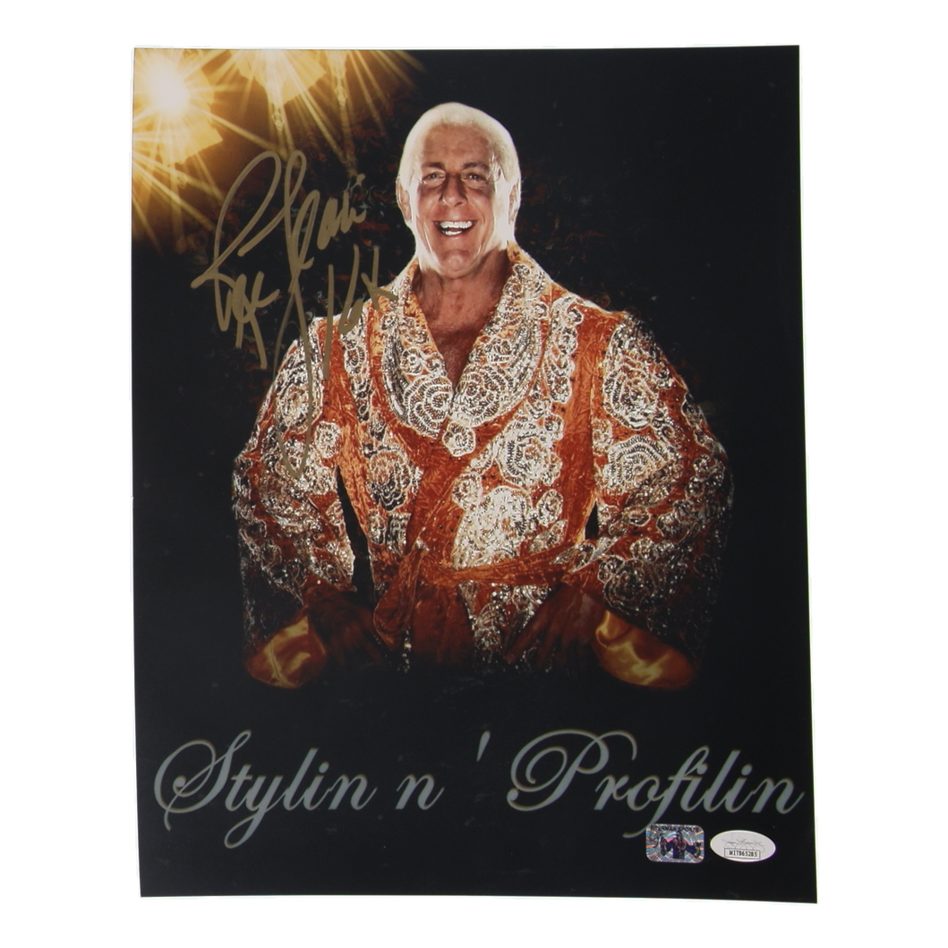 Ric Flair Signed WWE 11x14 Photo Inscribed "16x" (JSA & Flair) at PristineAuction.com Ric Flair Signed WWE 11x14 Photo Inscribed "16x" (JSA & Flair) at PristineAuction.com