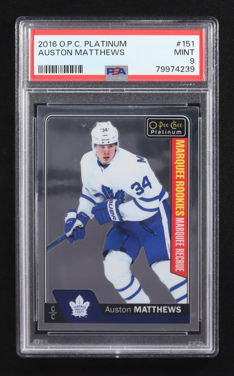Auston Matthews 2016-17 O-Pee-Chee Platinum #151 RC (PSA 9) at PristineAuction.com Auston Matthews 2016-17 O-Pee-Chee Platinum #151 RC (PSA 9) at PristineAuction.com
