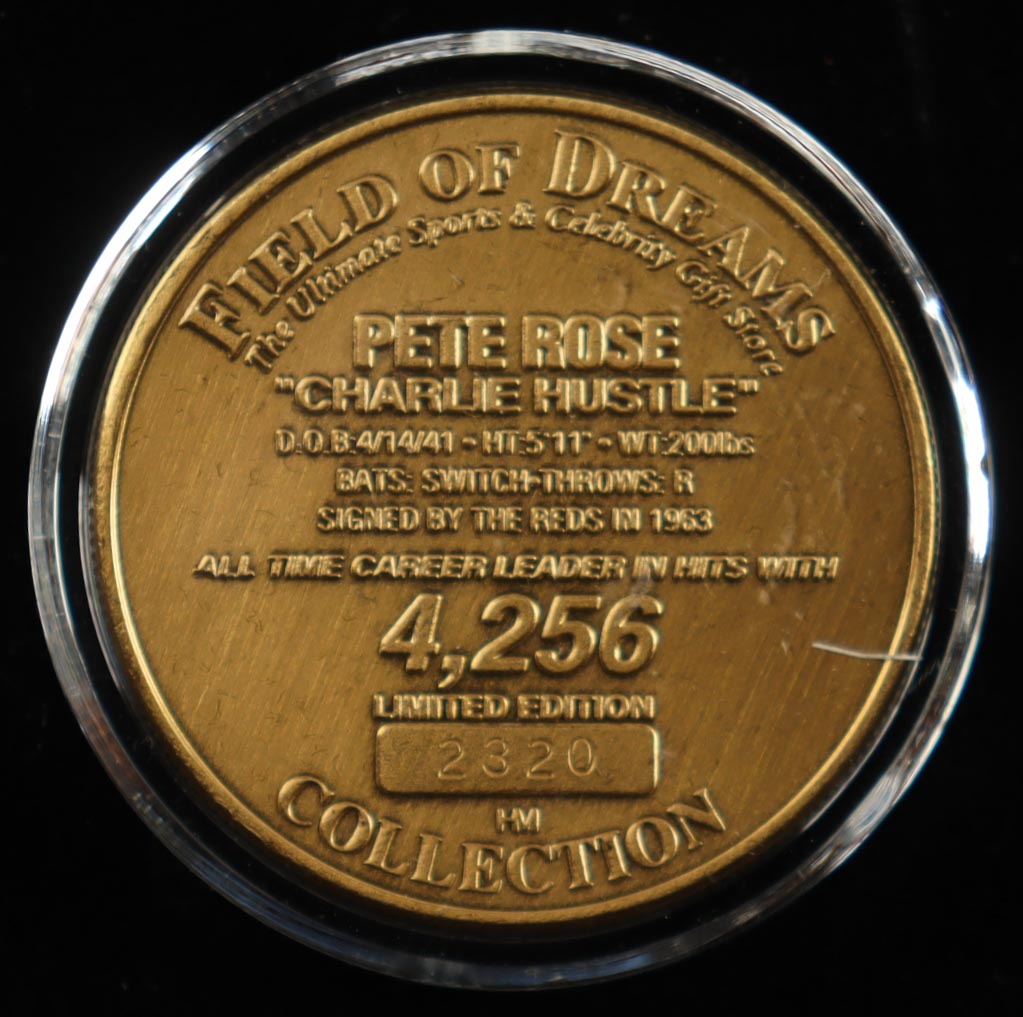 Pete Rose "The Field of Dreams Collection" Commemorative Bronze Coin at PristineAuction.com Pete Rose "The Field of Dreams Collection" Commemorative Bronze Coin at PristineAuction.com