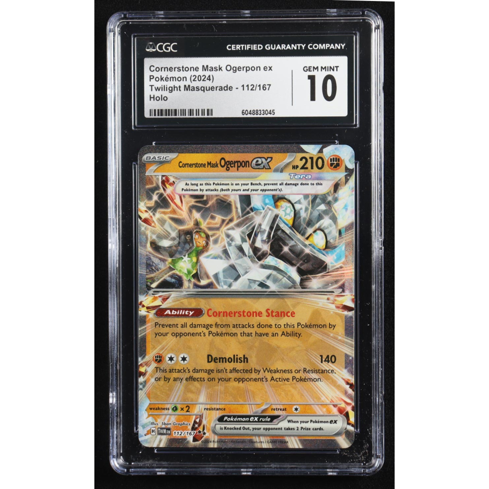Cornerstone Mask Ogerpon ex 2024 Pokemon Twilight Masquerade #112 (CGC 10) at PristineAuction.com