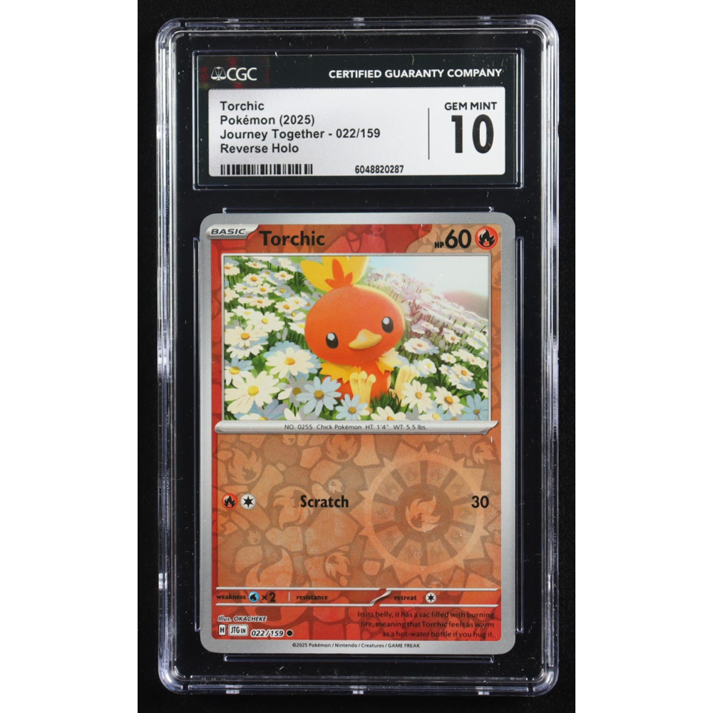 Torchic 2025 Pokemon Journey Together #022 (CGC 10) at PristineAuction.com