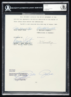 Pete Rose Signed 1989 Legal Document (Beckett) at PristineAuction.com