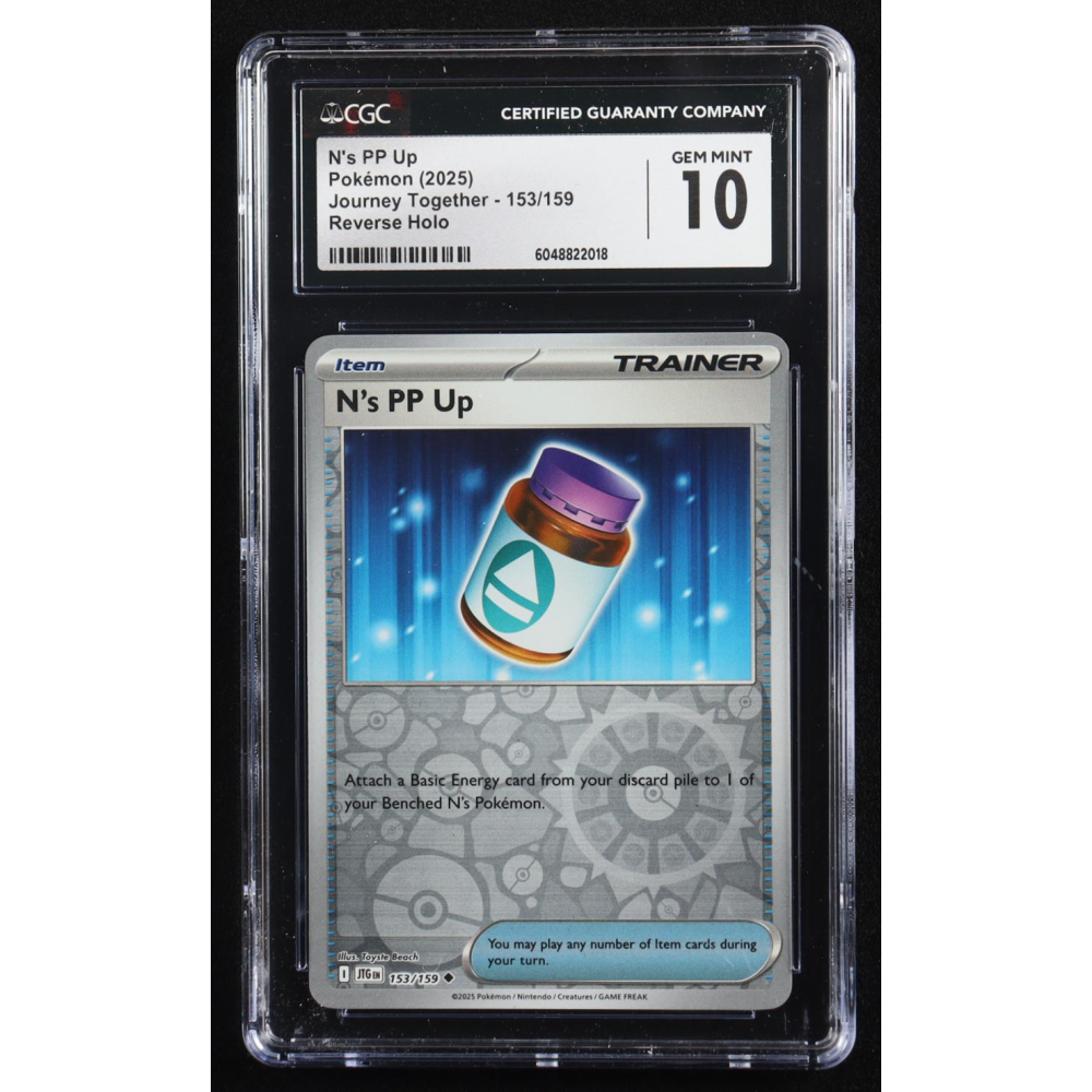 N's PP Up 2025 Pokemon Journey Together #153 (CGC 10) at PristineAuction.com