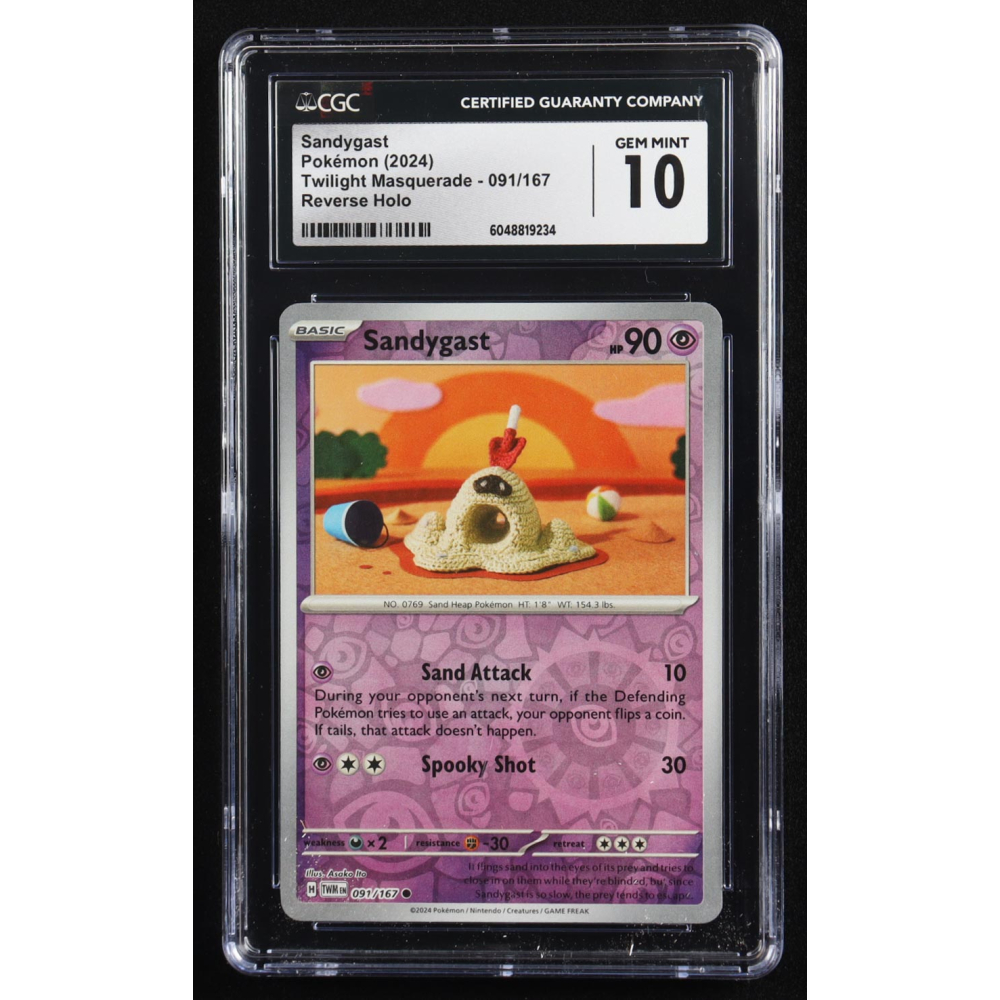 Sandygast 2024 Pokemon Twilight Masquerade #091 (CGC 10) at PristineAuction.com