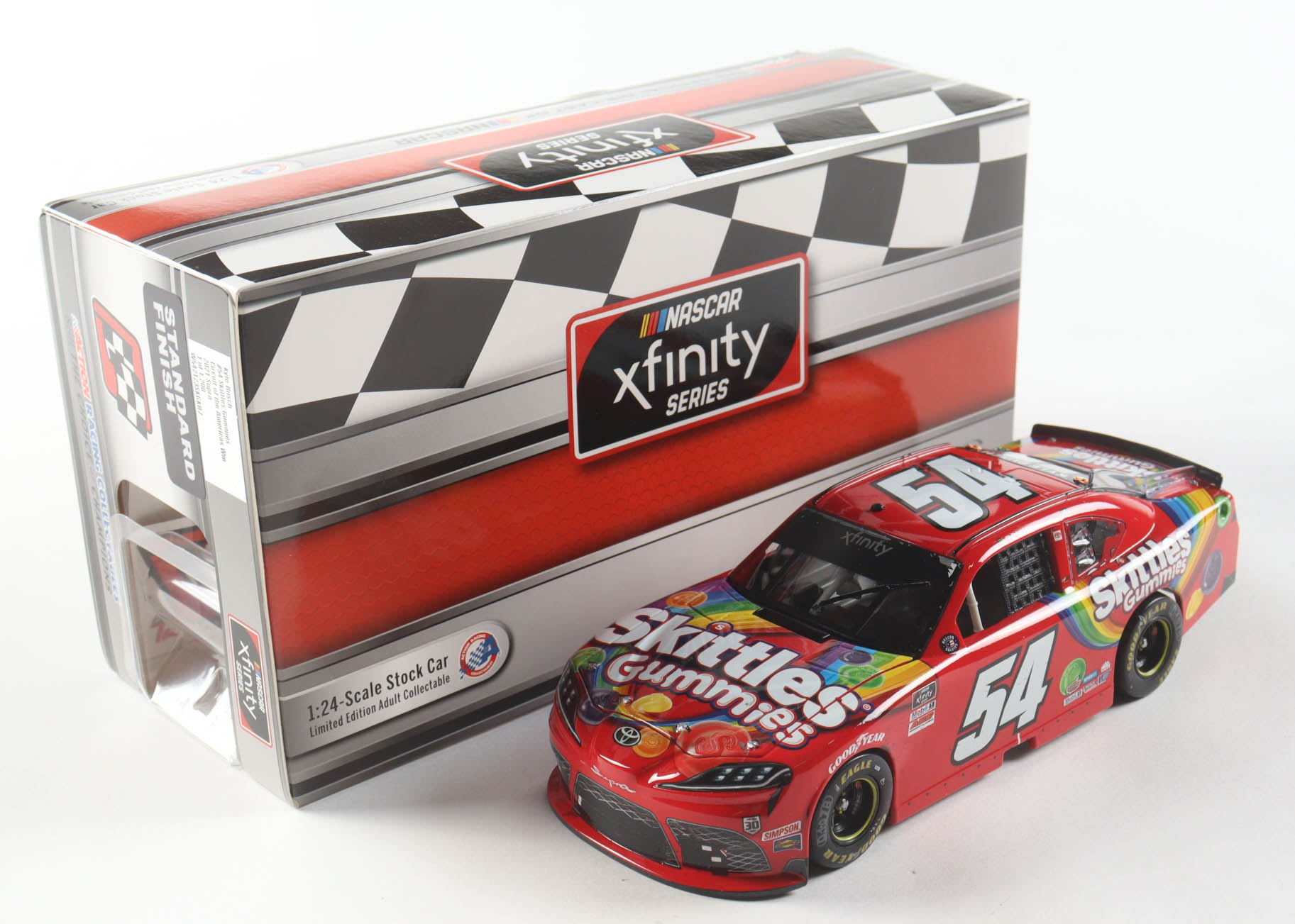 Kyle Busch 2021 NASCAR #54 Skittles Gummies - Circuit of the Americas Win - 2021 Supra - 1:24 Premium Action Diecast Car at PristineAuction.com Kyle Busch 2021 NASCAR #54 Skittles Gummies - Circuit of the Americas Win - 2021 Supra - 1:24 Premium Action Diecast Car at PristineAuction.com