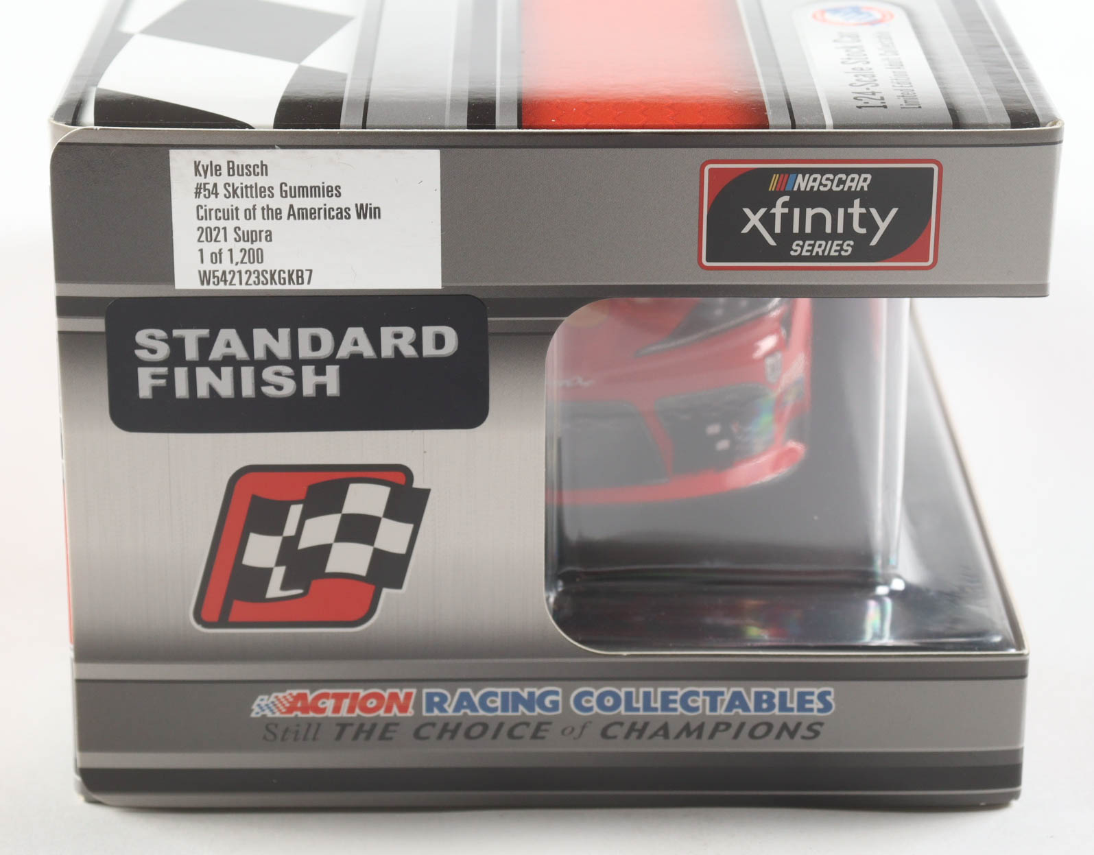 Kyle Busch 2021 NASCAR #54 Skittles Gummies - Circuit of the Americas Win - 2021 Supra - 1:24 Premium Action Diecast Car at PristineAuction.com Kyle Busch 2021 NASCAR #54 Skittles Gummies - Circuit of the Americas Win - 2021 Supra - 1:24 Premium Action Diecast Car at PristineAuction.com