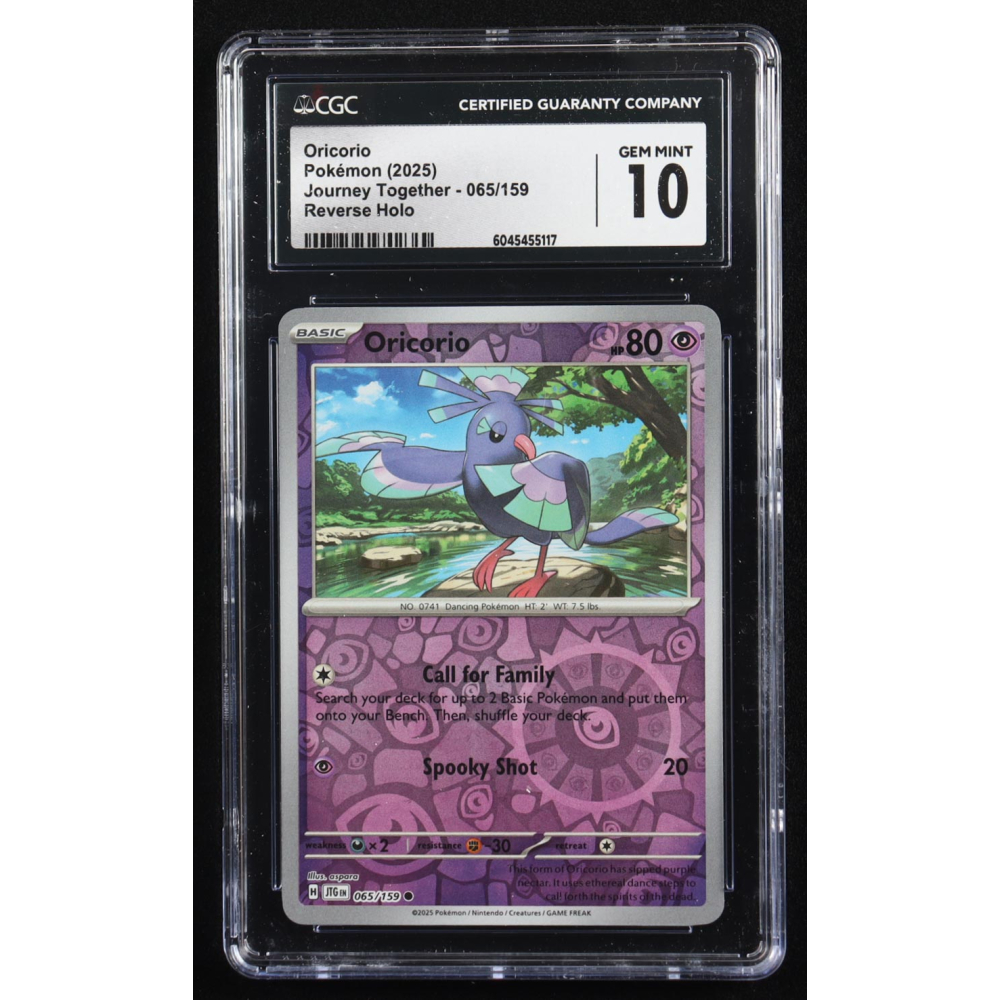 Oricorio 2025 Pokemon Journey Together #065 (CGC 10) at PristineAuction.com