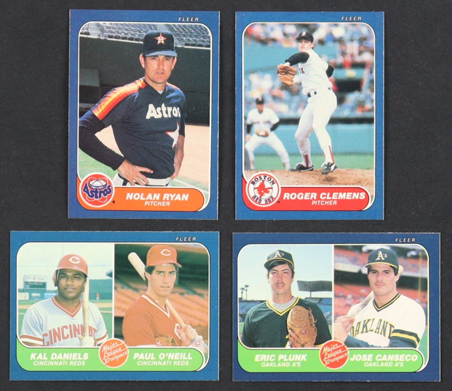 1986 Fleer Baseball Complete Set of (660) Cards with Jose Canseco #649 RC, Roger Clemens #345, Nolan Ryan #310, Paul O’Neill #646 RC at PristineAuction.com 1986 Fleer Baseball Complete Set of (660) Cards with Jose Canseco #649 RC, Roger Clemens #345, Nolan Ryan #310, Paul O’Neill #646 RC at PristineAuction.com