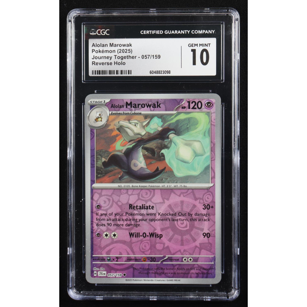 Alolan Marowak 2025 Pokemon Journey Together #057 (CGC 10) at PristineAuction.com