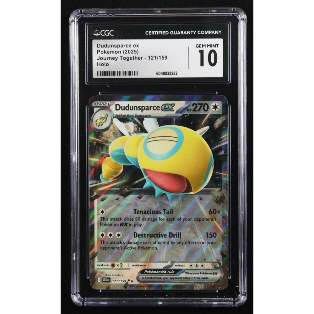 Dudunsparce ex 2025 Pokemon Journey Together #121 (CGC 10) at PristineAuction.com