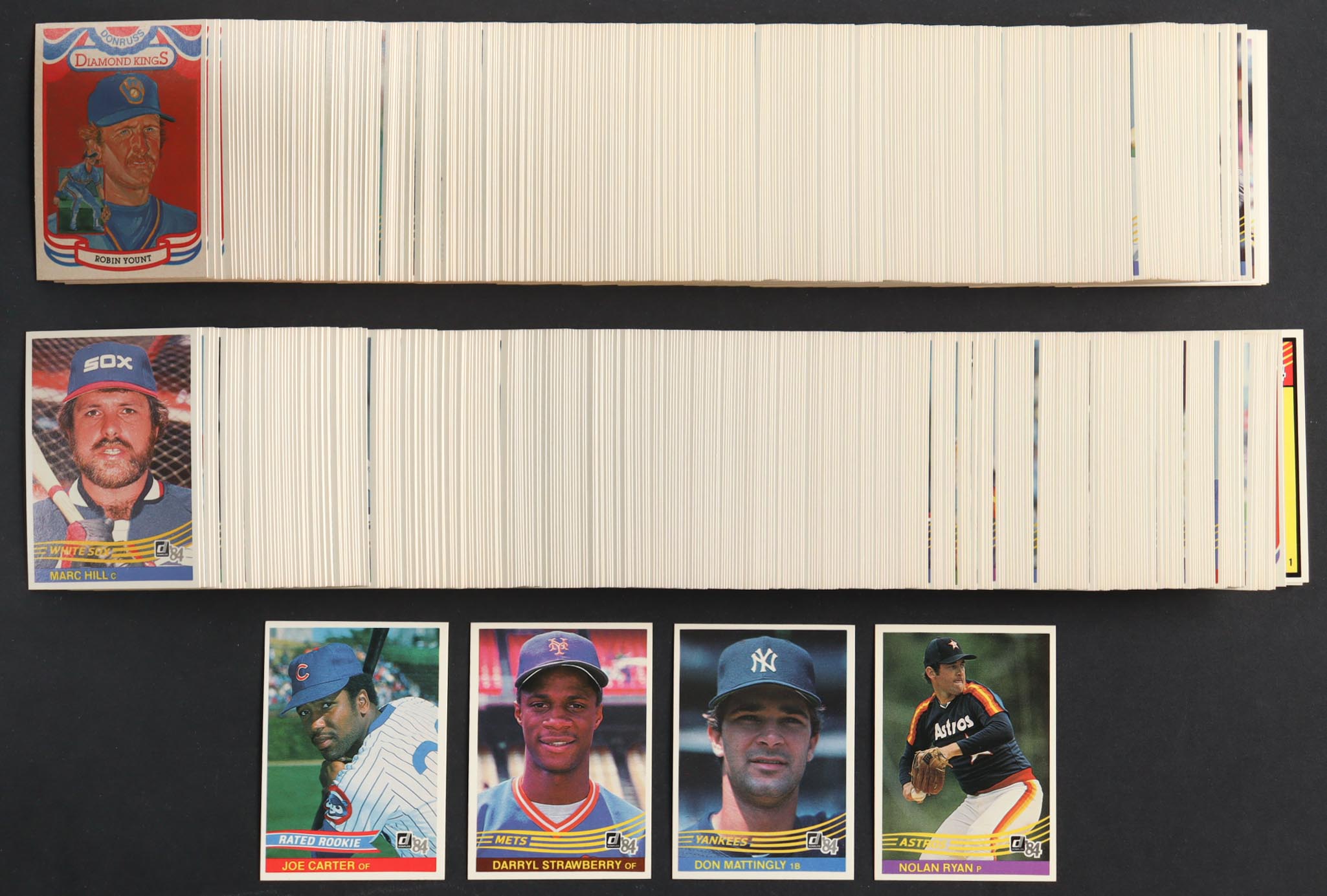 1984 Donruss Baseball Complete Set of (660) Cards with Don Mattingly #248 RC, Darryl Strawberry #68 RC, Joe Carter #41 RR RC, Nolan Ryan #60 at PristineAuction.com 1984 Donruss Baseball Complete Set of (660) Cards with Don Mattingly #248 RC, Darryl Strawberry #68 RC, Joe Carter #41 RR RC, Nolan Ryan #60 at PristineAuction.com