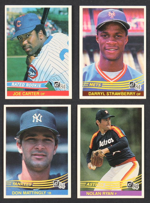 1984 Donruss Baseball Complete Set of (660) Cards with Don Mattingly #248 RC, Darryl Strawberry #68 RC, Joe Carter #41 RR RC, Nolan Ryan #60 at PristineAuction.com 1984 Donruss Baseball Complete Set of (660) Cards with Don Mattingly #248 RC, Darryl Strawberry #68 RC, Joe Carter #41 RR RC, Nolan Ryan #60 at PristineAuction.com