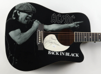 Brian Johnson "AC/DC" Acoustic Guitar with Signed Custom Cut Pickguard Inscribed "Cheers!" (JSA) at PristineAuction.com